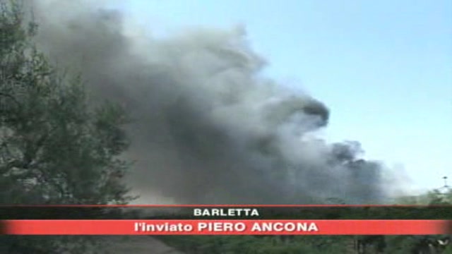 Incendio divampa a Barletta