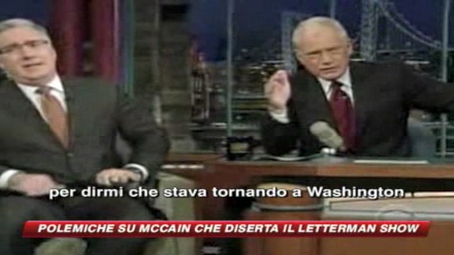 McCain fa infuriare Letterman