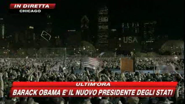 Chicago, 4 novembre, Obama: Il cambiamento è arrivato