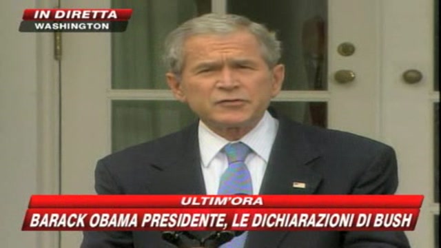 Bush rende onore a Obama: vittoria notevole