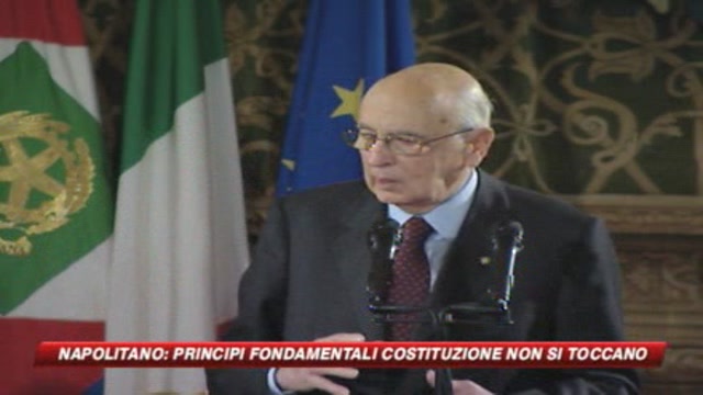 Riforme, monito di Napolitano: la Costituzione non si cambia