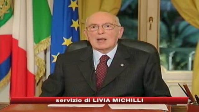 Napolitano sprona l'Italia. Consensi bipartisan all'appello
