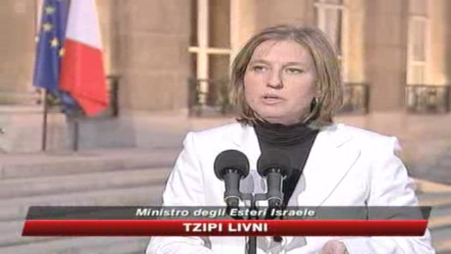 Gaza, la Livni dice no alla Francia: La tregua non serve