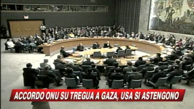 Gaza, Onu approva risoluzione per cessata il fuoco