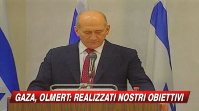 Gaza, Olmert annuncia la tregua unilaterale