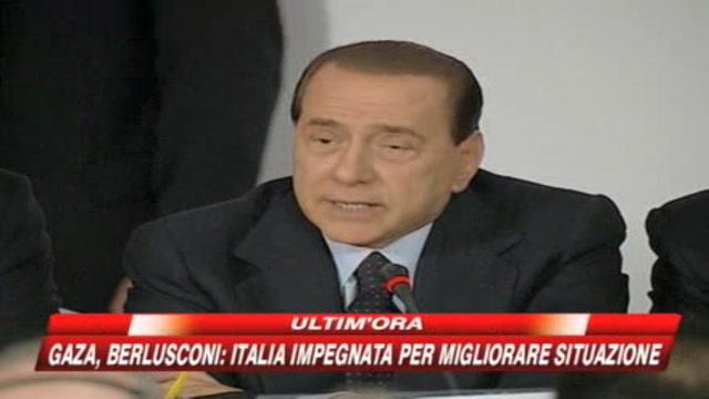 Gaza: Berlusconi: Italia pronta a grande sforzo
