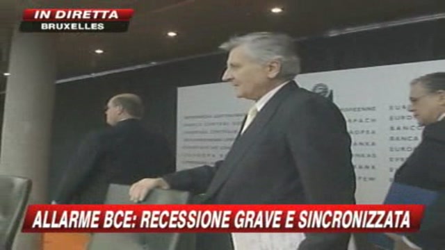Allarme Bce: recessione grave e sincronizzata