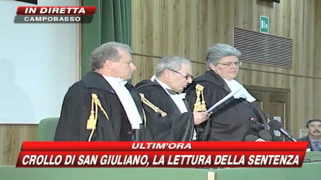 Crollo di San Giuliano, tutti condannati