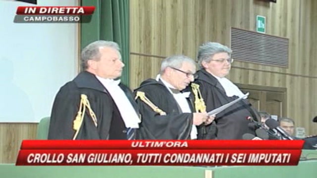 Crollo San Giuliano, condannati 6 dei 5 imputati