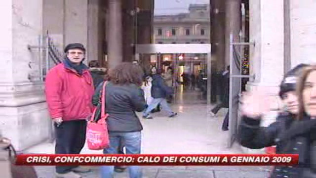 Crisi, Confcommercio: consumi in calo a Gennaio 2009
