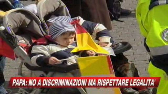 Il Papa: No a discriminazioni, ma serve legalità