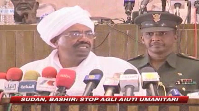 Sudan, Bashir: Stop agli aiuti umanitari 