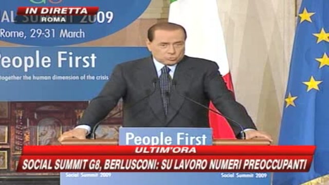 Crisi, Berlusconi: a rischio 20 mln di posti di lavoro