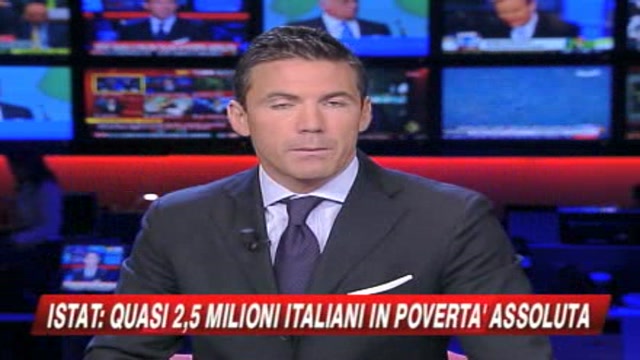 Istat: 2,5 milioni e mezzo di poveri in Italia
