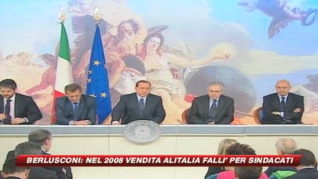 Berlusconi, la vendita di Alitalia fallì per sindacati