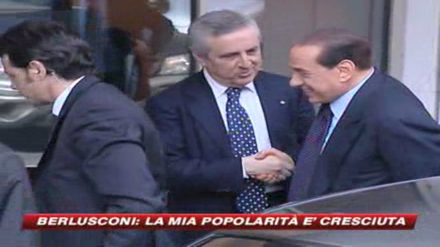 Berlusconi: La mia popolarità é cresciuta