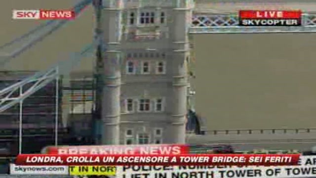 Londra, incidente ad ascensore Tower Bridge: 6 feriti