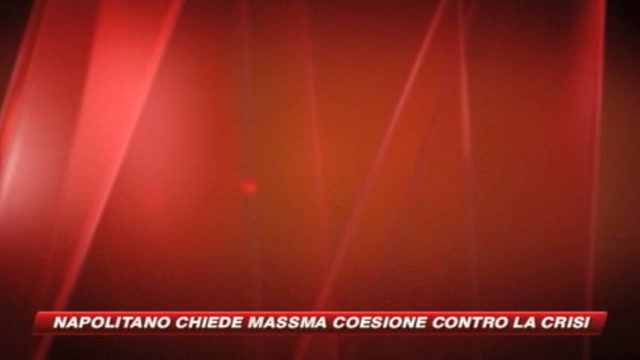 Crisi economica, Napolitano chiede massima coesione