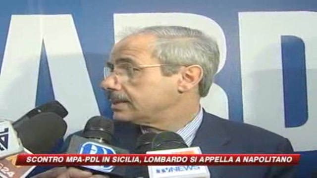 Sicilia, scontro Mpa-Pdl. Lombardo spera in Napolitano