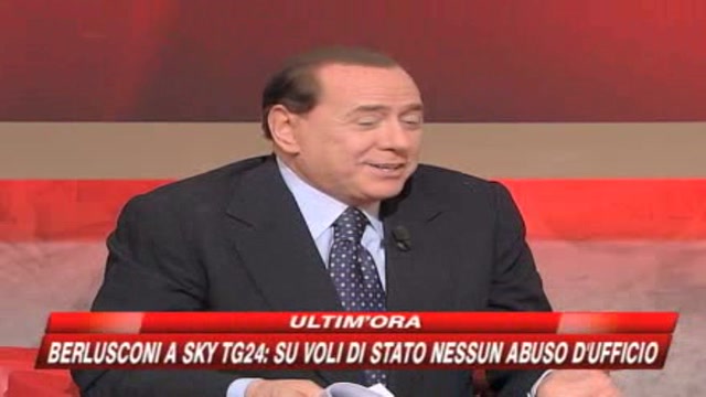 Berlusconi a SKY TG24: Voli di Stato? Nessun abuso