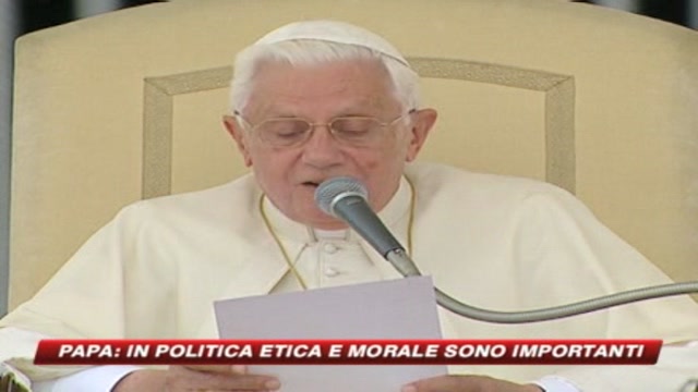 Il Papa: In politica etica e morale sono importanti