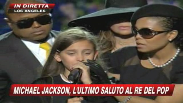 Funerali Jacko: le lacrime della figlia (luglio 2009)