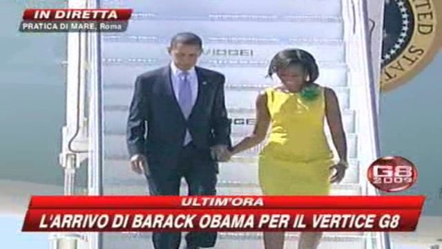 G8, a Roma è il giorno di Barack e Michelle 