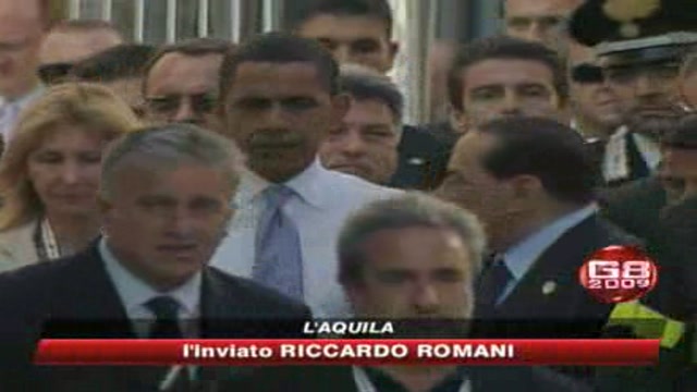 G8, il primo giorno di Obama a L'Aquila