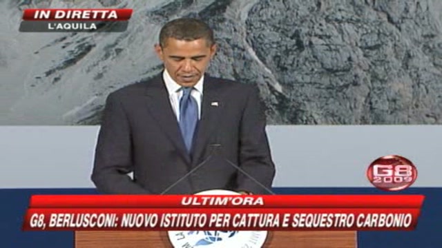 G8, Obama: Sul clima fatti passi avanti importanti