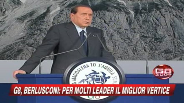Berlusconi: Per molti leader è stato il miglior G8