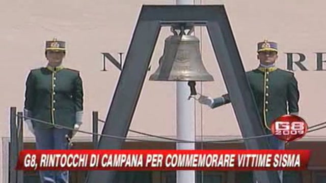 G8, rintocchi di campana per commemorare vittime sisma