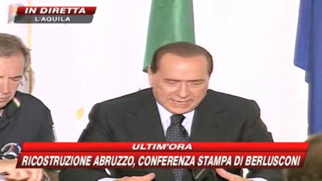 Abruzzo, Berlusconi: Abbiamo battuto tutti i record