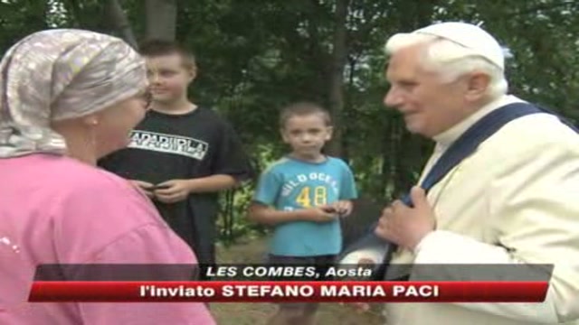 Val D'Aosta, a Les Combes il Papa incontra i bambini