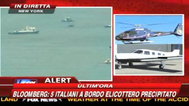 New York, elicottero nel fiume. Nbc: a bordo 5 italiani
