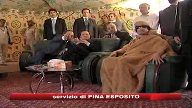 Berlusconi in Libia, tolleranza zero con i clandestini