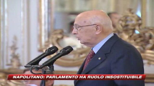 Napolitano difende Parlamento: Ruolo insostituibile
