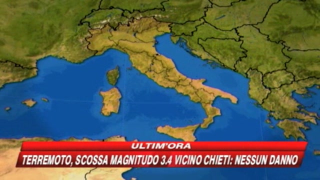 Terremoto di magnitudo 3,4 vicino Chieti