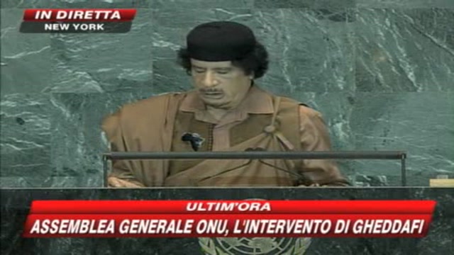 Onu, Gheddafi show: Consiglio Sicurezza fa terrorismo