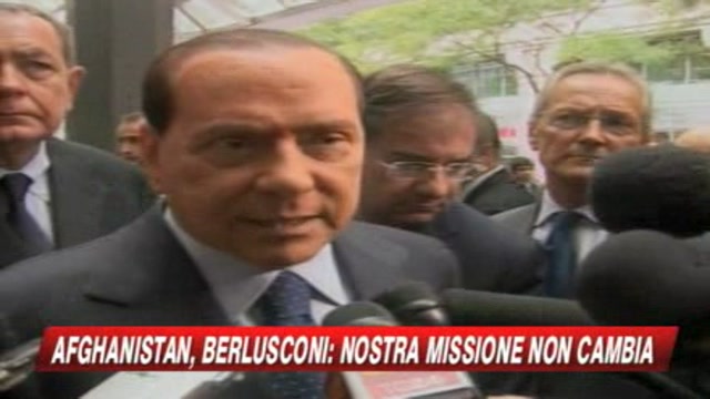 Afghanistan, Berlusconi: la missione non cambia