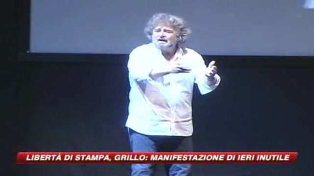 Libertà di stampa, Grillo: una manifestazione inutile