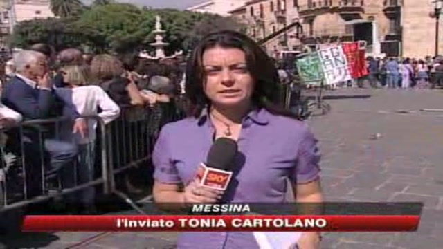 Messina, Berlusconi, Schifani e Alfano ai funerali