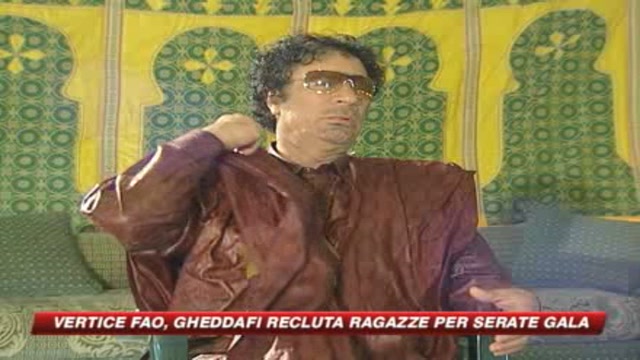 Gheddafi recluta 500 hostess per il vertice Fao
