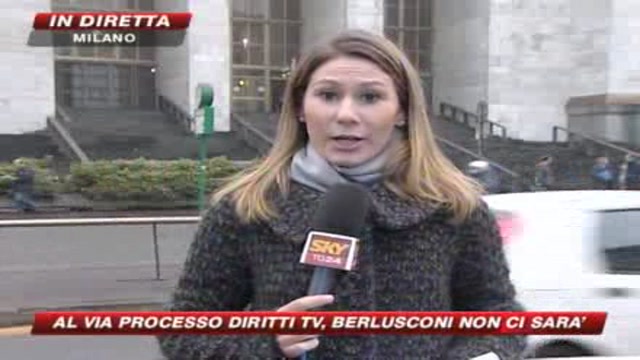 Milano, via la processo diritti tv. Berlusconi assente