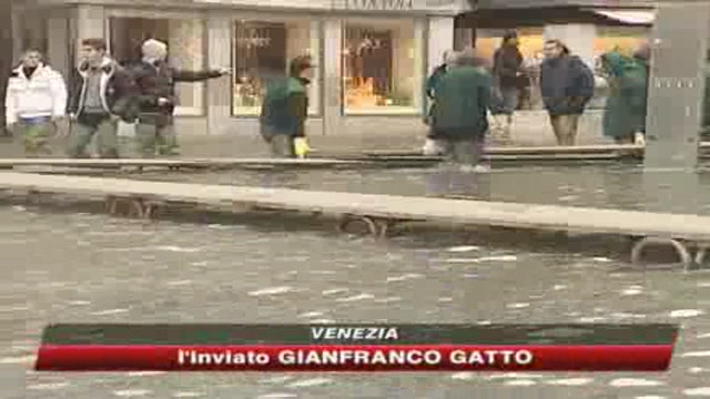 Venezia in tilt per il fenomeno dell'acqua alta