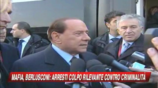 Berlusconi: Arresti boss colpo grande alla mafia