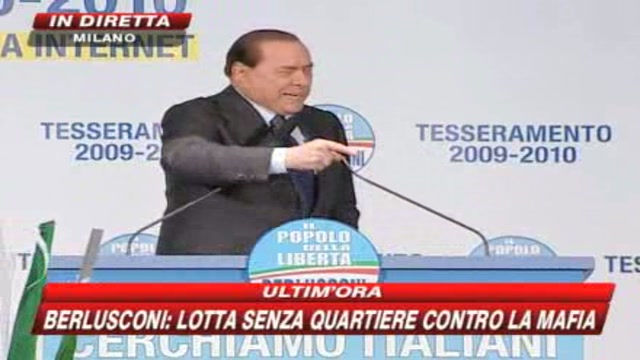 Berlusconi: L'antimafia dei fatti contro le calunnie