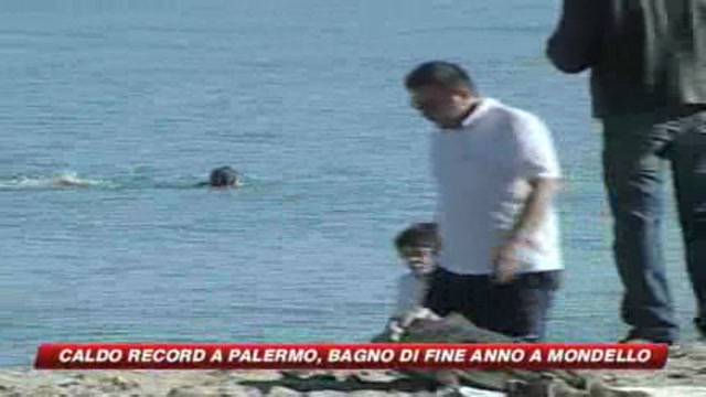Caldo record a Palermo: bagno di fine anno
