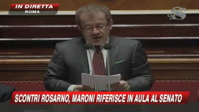 Rosarno, Maroni: gli arresti di oggi miglior risposta dello Stato