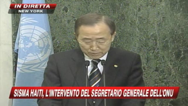 Ban Ki Moon: per Haiti dieci milioni di dollari subito 