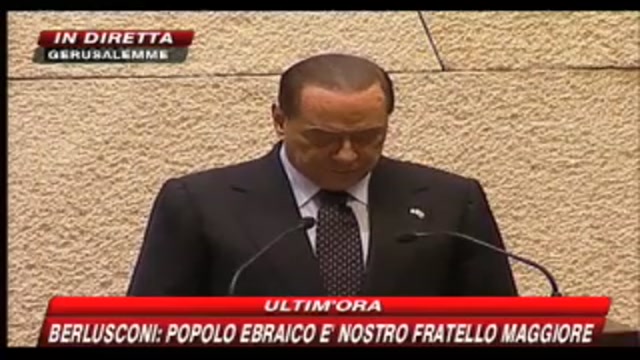 Intervento di Silvio Berlusconi: la sicurezza di Israele è un impegno morale